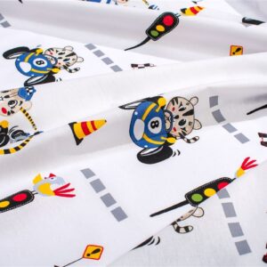 Πάνα Χασέ bebe Animal Grand Prix 589 80X80 White-Blue 100% Cotton