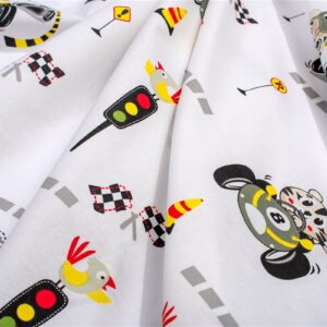 Πάνα Χασέ bebe Animal Grand Prix 590 80X80 White-Olive 100% Cotton