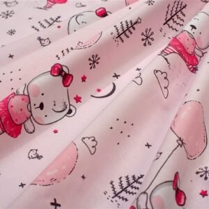Πάνα Χασέ bebe Ballerina Bear 598 80X80 Pink 100% Cotton