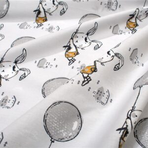 Πάνα Χασέ bebe Floating Bunny 715 80X80 Grey 100% Cotton