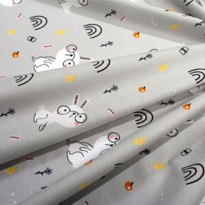 Πάνα Χασέ bebe Rabbit Garden 586 80X80 Grey 100% Cotton