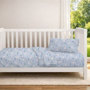 Παπλωματοθήκη Εμπριμέ bebe Rabbit Garden 584 120X160 Sky Blue 100% Cotton