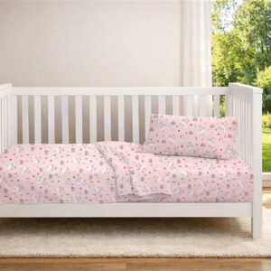 Παπλωματοθήκη Εμπριμέ bebe Rabbit Garden 585 120X160 Pink 100% Cotton