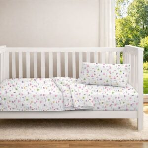 Παπλωματοθήκη Εμπριμέ bebe Whimsical Mountainside 587 120X160 White-Pastel Lilac 100% Cotton