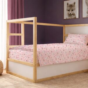 Παπλωματοθήκη Εμπριμέ kids Rabbit Garden 585 160X240 Pink 100% Cotton
