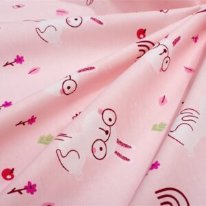 Σεντονάκι Λίκνου bebe Rabbit Garden 585 80X110 Pink 100% Cotton