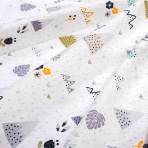 Σεντονάκι Λίκνου bebe Whimsical Mountainside 588 80X110 White-Grey 100% Cotton
