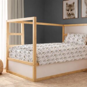 Σεντόνια Εμπριμέ Σετ 2 τεμ kids Floating Bunny 715 160X240 Grey 100% Cotton