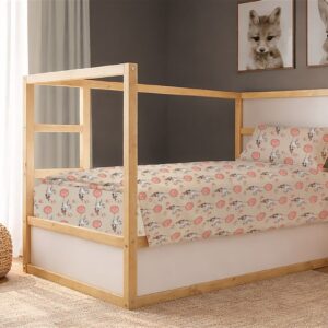 Σεντόνια Εμπριμέ Σετ 3 τεμ kids Floating Bunny 714 160X240 Beige-Salmon 100% Cotton