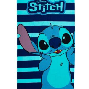 Πετσέτα Θαλάσσης Quick Dry Disney Home Lilo & Stitch 187 70X140 Dark Blue 100% Microfiber