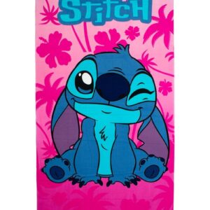 Πετσέτα Θαλάσσης Quick Dry Disney Home Lilo & Stitch 189 70X140 Pink 100% Microfiber