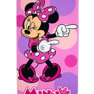 Πετσέτα Θαλάσσης Quick Dry Disney Home Minnie 182 70X140 Pastel Lilac 100% Microfiber