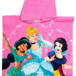 Πόντσο Θαλάσσης Quick Dry Disney Home Princess 192 50X100 Baby Pink 100% Microfiber