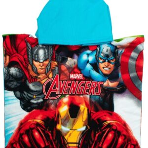 Πόντσο Θαλάσσης Quick Dry Marvel Avengers 198 50X100 White-Multi 100% Microfiber