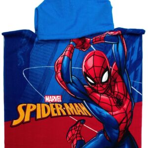 Πόντσο Θαλάσσης Quick Dry Marvel Spider-Man 197 50X100 Blue 100% Microfiber