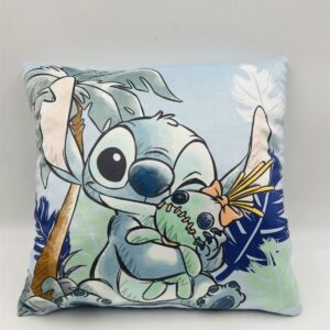Βελούδινο Μαξιλάρι Disney Home Stitch 612 38X38 Pale Blue 100% Velboa