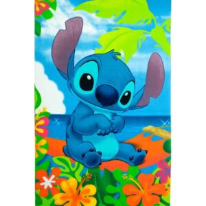 Πετσέτα Θαλάσσης Quick Dry Disney Home Lilo & Stitch 086 70X140 Blue-Green 100% Microfiber