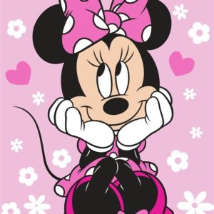 Πετσέτα Θαλάσσης Quick Dry Disney Home Minnie 543 70X140 Baby Pink 100% Microfiber