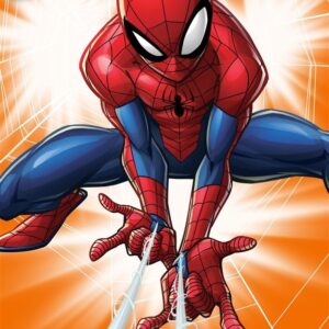 Πετσέτα Θαλάσσης Quick Dry Marvel Spider-Man 532 70X140 Orange 100% Microfiber