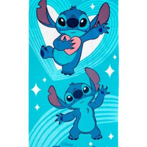 Πετσέτα Θαλάσσης Quick Dry Disney Home Lilo & Stitch 545 70X140 Sky Blue 100% Microfiber