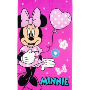 Πετσέτα Θαλάσσης Quick Dry Disney Home Minnie 335 70X140 Pink 100% Microfiber