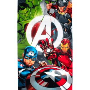 Πετσέτα Θαλάσσης Quick Dry Marvel Avengers 553 70X140 White 100% Microfiber - Image 1