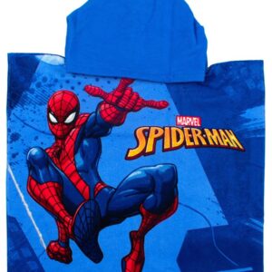 Πόντσο Θαλάσσης Quick Dry Marvel Spider-Man 538 50X100 Sky Blue-Blue 100% Microfiber