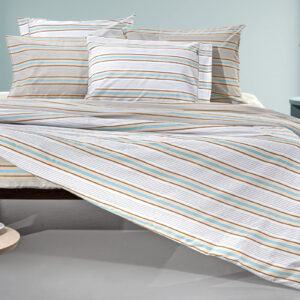 Σετ 4τμχ Σεντόνια Pinstripe Natural με Λάστιχο