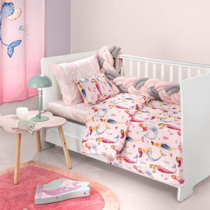 Σετ 3τμχ Βρεφικά Σεντόνια Merida Pink