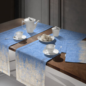Τραβέρσα 2040 Blue Jean Beige Laser Cut