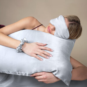 Μεταξωτή Μαξιλαροθήκη Beauty Sleep Silver