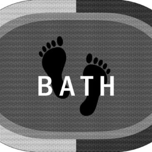 Πατάκι Μπάνιου Oval Αντιολισθητικό Bath 50X70 Grey 100% Polyester - Image 1