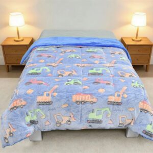 Κουβερτοπάπλωμα φωσφορίζον Bulldozer 175x225 Blue 100% Polyester