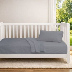 Κουβέρτα Πικέ bebe Μονόχρωμη 325 gr/m² 125x150 Grey 100% Cotton