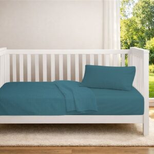 Κουβέρτα Πικέ bebe Μονόχρωμη 325 gr/m² 125x150 Petrol 100% Cotton