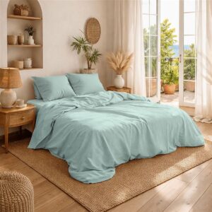 Κουβέρτα Πικέ Μονόχρωμη 325 gr/m² 225x270 Mint 100% Cotton