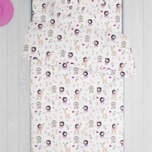 ΠΑΠΛΩΜΑ ΕΜΠΡΙΜΕ kids Lily & Deer 179 160X240 White-Pink Cotton 100%