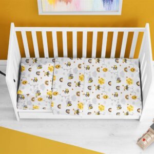 ΠΑΠΛΩΜΑ ΕΜΠΡΙΜΕ bebe Honey Bee 545 120X160 White-Yellow 100% Cotton