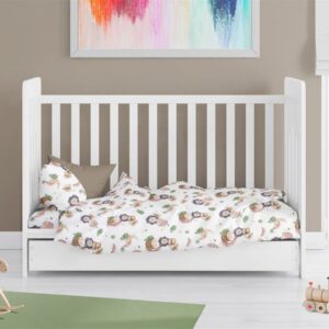 Πάπλωμα Εμπριμέ bebe Lion 532 120X160 Beige 100% Cotton