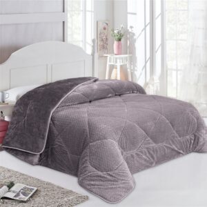 Κουβερτοπάπλωμα Jacquard Waves-Fleece 700 gr/m² 1960 Grey 160x220 100% Polyester