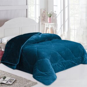 Κουβερτοπάπλωμα Jacquard Waves-Fleece 700 gr/m² 1960 Petrol 220x240 100% Polyester