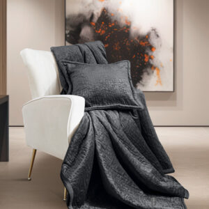 Ριχτάρι Bolzano Anthracite + Διακοσμητικό Μαξιλάρι