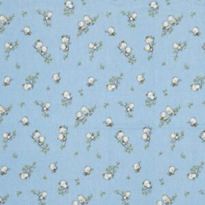 ΠΑΝΑ ΦΑΝΕΛΑ bebe Birds 14 80X80 Sky blue Flannel cotton 100%