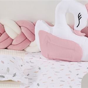 Πάντα Πλεξούδα bebe Velvet 20 Μήκος 220 cm White-Pink 100% Polyester - Image 1