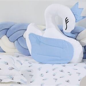Πάντα Πλεξούδα bebe Velvet 24 Μήκος 220 cm White-Sky Blue 100% Polyester