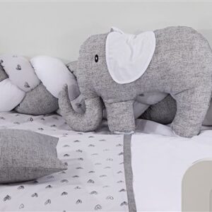 Πάντα Πλεξούδα bebe Τρίχρωμη 27 Μήκος 220 cm White-Grey 65/35 Cott/Pol