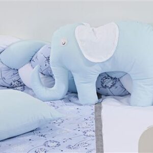 Πάντα Πλεξούδα bebe Τρίχρωμη 28 Μήκος 220 cm White-Sky Blue 65/35 Cott/Pol