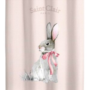 Κουρτίνα Soft - Touch Lapin Pink με Τρουκς